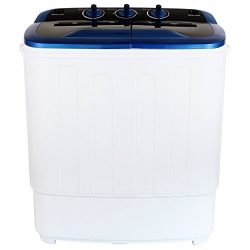 KUPPET Mini Compact Portable Twin Tub Time Control Washing Machine Washer Spin Dryer Perfect for ...