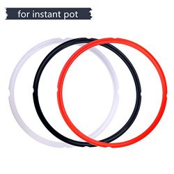 Replacement Silicone Sealing Rings for Instant Pot Electric Pressure Cookers Fits 5 or 6 Quart M ...