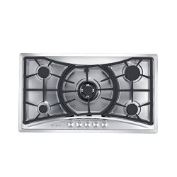 Empava 36″ Stainless Steel 5 Italy Sabaf Burners Stove Top Gas Cooktop EMPV-36GC202