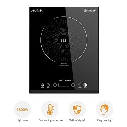 Portable Induction Cooktop, iSiLER 1800W Electric Induction Cooktop, Sensor Touch Induction Cook ...