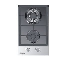 Empava 12″ Tempered Glass 2 Italy Sabaf Burners Stove Top Gas Cooktop EMPV-12GC027