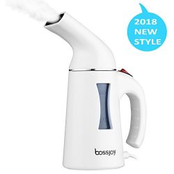 Clothes Steamer, Bossjoy 130ml Portable Handheld Fast heat Fabric Garment Travel Steamer for Hom ...