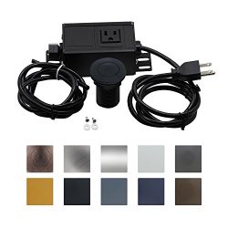Sink Top Air Switch Kit, Garbage Disposal Part Built-Out Adapter Switch (SHORT BLACK PLASTIC BUT ...