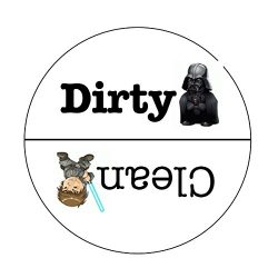 WaterPROOF “Clean & Dirty” Dishwasher Magnet (30 mil magnet) (Luke / Vader)