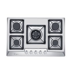 Empava 30″ Stainless Steel 5 Italy Sabaf Burners Stove Top Gas Cooktop EMPV-30GC0A2