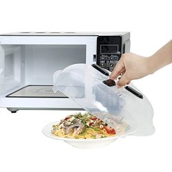 Magnetic Microwave Hover Splatter Cover, Microwave Plate Guard Lid With Easy Grip Silicone Handl ...