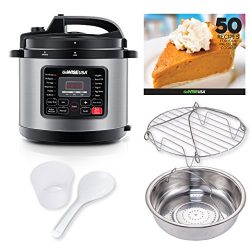 GoWISE USA GW22703 12-in-1 Electric Pressure Cooker with Accessories 1 Multifunctional Measuring ...