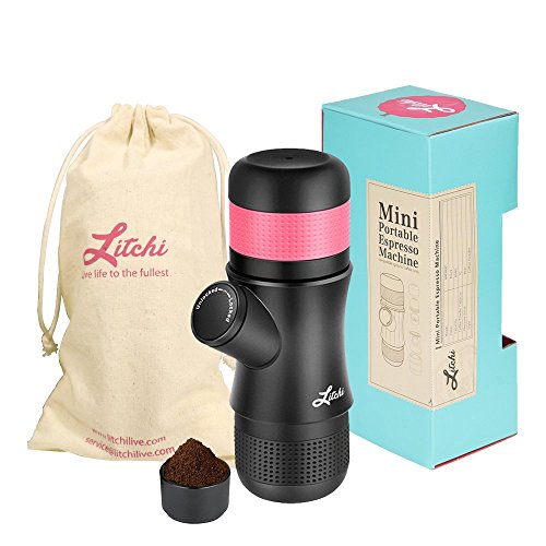 Portable Hand Held Espresso Maker, Mini Hand Operated Coffee Machine, No Battery, No Electric Po ...