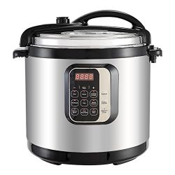 KUPPET 1400W 10QT Electric Multi-Cooker, Pressure Cooker, Rice Cooker, Steamer, Slow Cooker, Sim ...