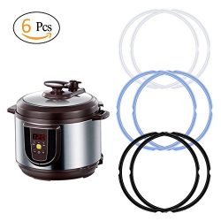 ANPHSIN 6 Pack Silicone Sealing Ring for 5 or 6 Quart Pressure Cooker and Instant Pot, IP-DUO60, ...