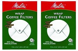 Melitta White Wrap Around Coffee Filter for Percolator (Pack of 2)