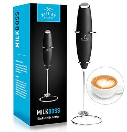 Milk Frother – MilkBoss Handheld Battery Powered Electric Drink Mixer, Mini Blender and Foamer f ...