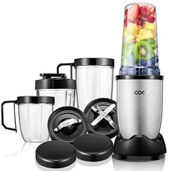 Aicook Blender,15-Piece Smoothie Blender,Personal Blender,High Speed Blender for Smoothies and S ...