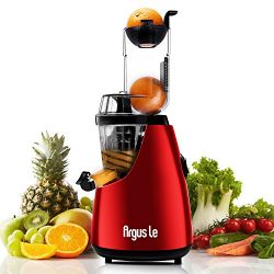 Argus Le Cold Press Juicer, 3″ Big Mouth Whole Slow Masticating Juicer, Easy Cleaning Slow ...