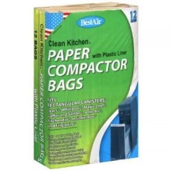 (Pack of 2) Clean Kitchen Paper Compactor Bag with Plastic Liners, 12 ct