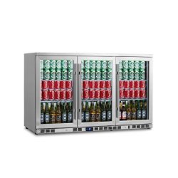 Beverage Cooler, KingsBottle 3 Door 260 Cans Under Counter Beverage Fridge – Large Capacit ...