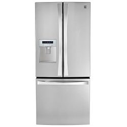 Kenmore Elite 71323 21.8 cu. ft. Wide French Door Bottom Freezer Refrigerator with Dispenser in  ...