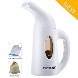 TAOTENK Portable Garment Steamer, 40 Seconds Heat-up Mini Handheld Travel Steamer Small Clothes  ...