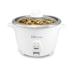 Elite Cuisine 10 Cup Cooked (5 Cups Uncooked) Professional Rice Cooker With Stainless Steel Pot  ...