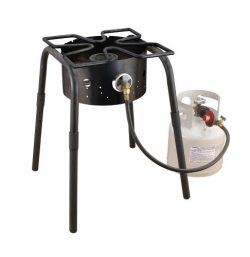 Camp Chef SH-140L High Pressure Single Burner Cooker with Detachable legs and Clover Leaf Surfac ...