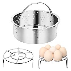 Instant Pot Accessories Vegetable Steamer Basket Set Includes Egg Steamer Trivet and Steamer Rac ...