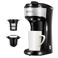 Single Serve Coffee Maker, Aicook Coffee Machine for Most Single Cup Pods like K-cup pods, Coffe ...