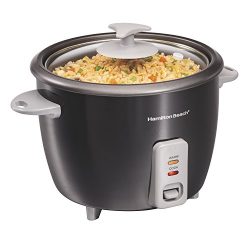 Hamilton Beach 37517 Rice Cooker and Steamer, 16 Cup, Black