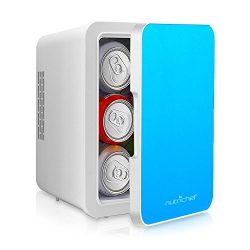 NutriChef Portable Mini Fridge – Personal Compact Electric Cooler and Warmer Box with 4 Li ...