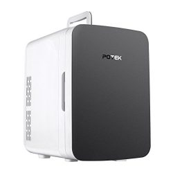 Potek Mini Fridge Cooler and Warmer (10 Liter / 11 Can): AC/DC Portable Thermoelectric System