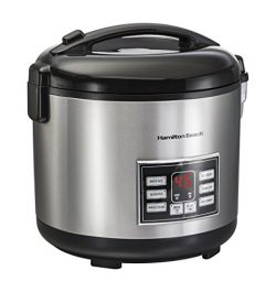 Hamilton Beach Rice & Hot Cereal Cooker, 10-Cups uncooked resulting in 20-Cups (Cooked), wit ...