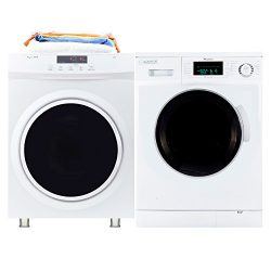 Equator 1.6 Cu. Ft. High Efficiency Stackable Combo Washer and Dryer with Sensor Dry Option, in  ...