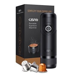 CISNO Electric Portable Espresso Machine Boils Water 15 Bars Pressure One-Button Operation Nespr ...