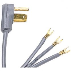 Certified Appliance Accessories 3-Wire Open-Eyelet 30-Amp Dryer Cord, 5ft