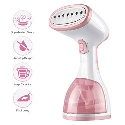 Garment Steamer, PLEMO 260ml Portable Handheld Fabric Steamer Fast Heat-up Powerful Travel Steam ...