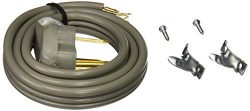 Certified Appliance Accessories 3-Wire Closed-Eyelet 30-Amp Dryer Cord, 4ft