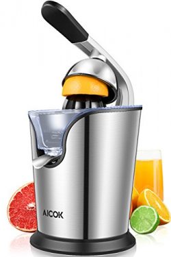 Aicok Citrus Juicer Electric 160W Powerful Stainless Steel citrus juicer squeezer With Soft Grip ...