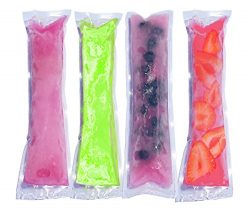 PackFreshUSA Freezer Pop Bags Vacuum Sealers (100) with PackFreshUSA Recipe Guide