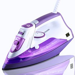 ZZ ES391-P 1500 Watt Movable water tank Steam Iron; Mist spray option; Auto shut off ,Purple