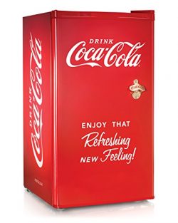 Nostalgia Coca-Cola Series RRF300SDBCOKE 3.2 Cubic Foot Refrigerator with Freezer Compartment