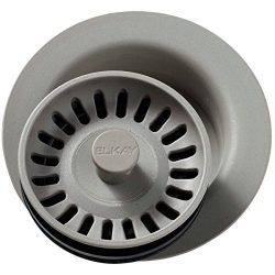 Elkay LKQD35GR Greige Polymer Disposer Flange with Removable Basket Strainer and Rubber Stopper