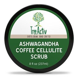 TreeActiv Ashwagandha Coffee Cellulite Scrub | Anti Cellulite Treatment | Natural Cellulite Remo ...