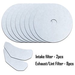 10Pack Universal Cloth Dryer Exhaust Filter Set Replacement for CTT/Panda/Magic Chef/Sonya/Avant