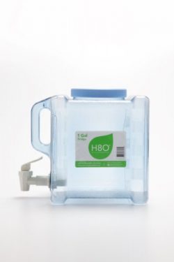 H8O Polycarbonate Portable Refrigerator Bottle with Valve, 1 gallon