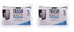 RPS PRODUCTS Trash Compactor Bags(16” D. x 9” W. x 17” H, 2 pack of 12 Bags)