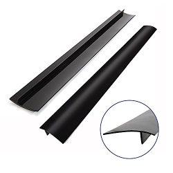 2 Pack Kitchen Stove Counter Gap Cover, 21 Inchs Black Flexible Silicone Kitchen Gap Cap Filler  ...