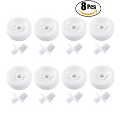 WD35X21038 Dishwasher Wheels Lower Rack Roller and Studs Kit Replace for GE Appliance Hotpoint K ...