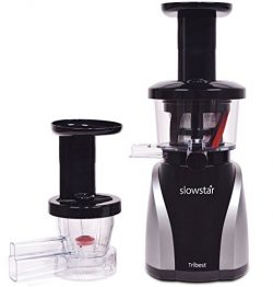 Tribest Slowstar Vertical Slow Juicer and Mincer SW-2020, Cold Press Masticating Juice Extractor ...