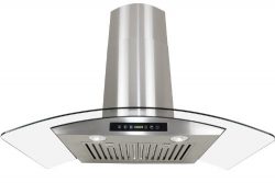 Golden Vantage Stainless Steel 30″ Euro Style Wall Mount Range Hood LED TOUCH SCREEN W/Baf ...