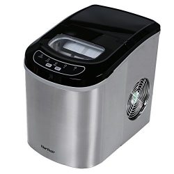 Northair HZB-12/SA Portable Ice Maker Machine Counter Top with 26lbs Daily Capacity Stainless St ...