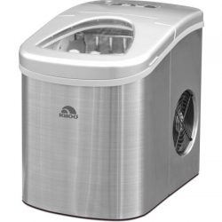 Igloo Counter Top Ice Maker, Produces 26 pounds Ice per Day, Stainless Steel with White See-thro ...